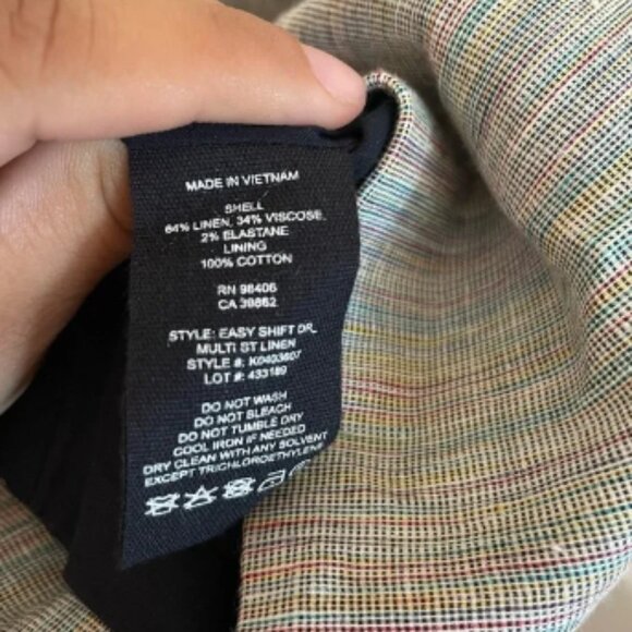 Theory Easy Melange Linen Blend Mini Dress - Picture 7 of 7